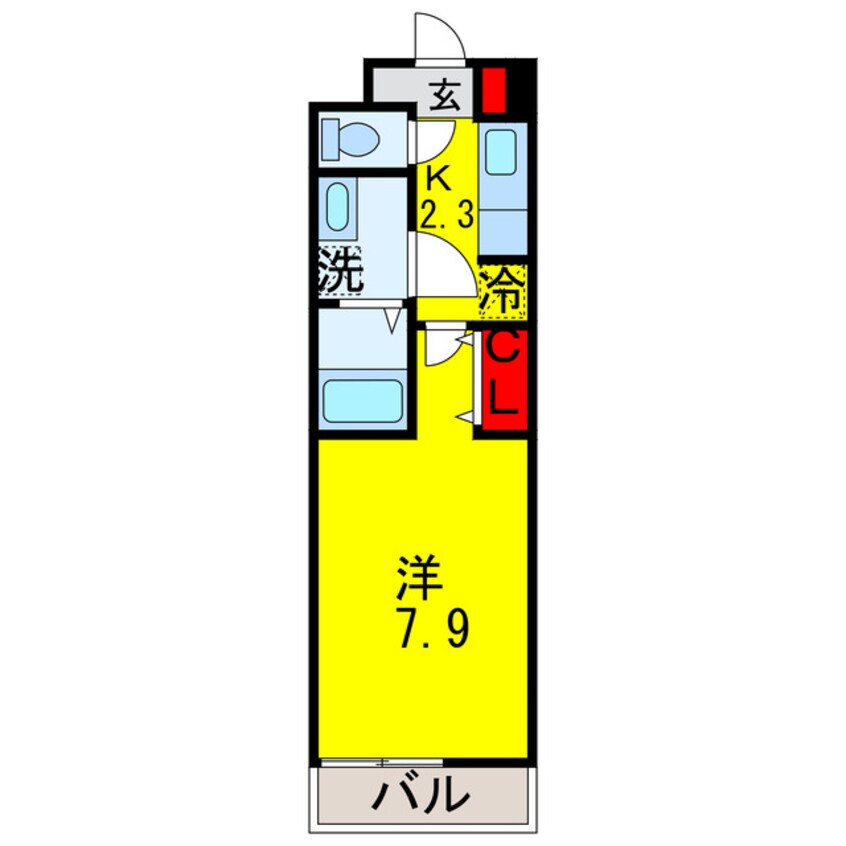 間取図 内房線/五井駅 徒歩14分 3階 築3年