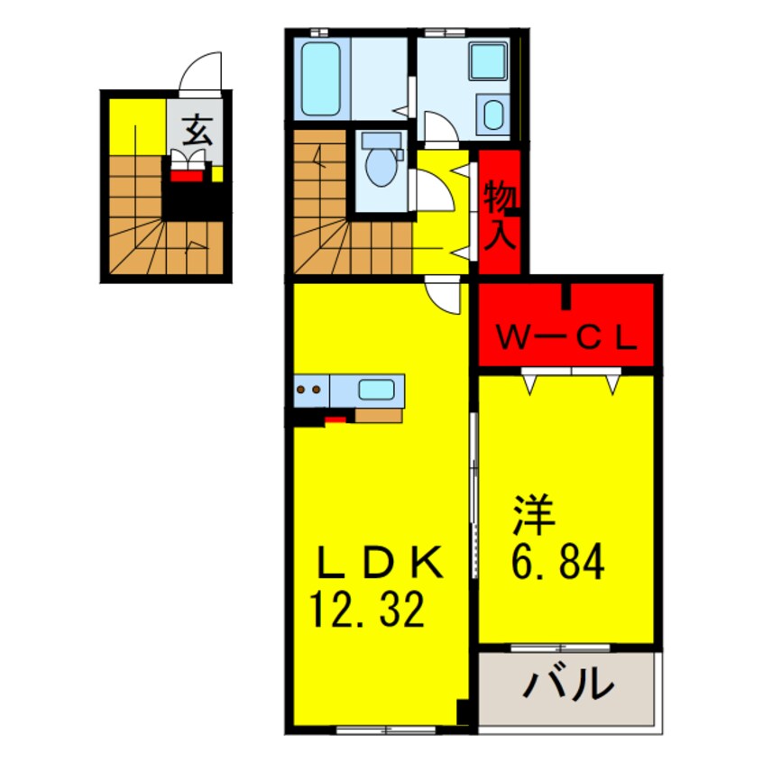 間取図 内房線/五井駅 徒歩23分 2階 築3年