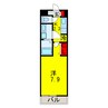アヴァンセⅡ 1Kの間取り