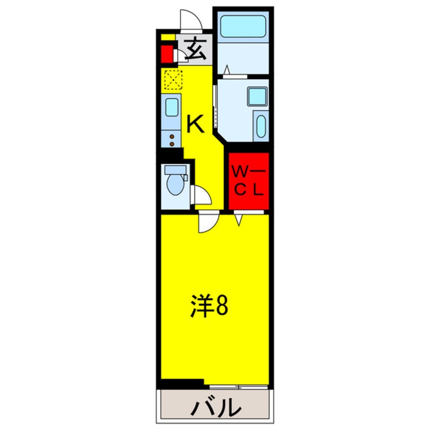 間取図 内房線/五井駅 徒歩1分 3階 築2年