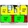 内房線/姉ケ崎駅 バス:7分:停歩5分 2階 築55年 3DKの間取り