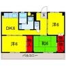 内房線/八幡宿駅 徒歩17分 3階 築58年 3DKの間取り