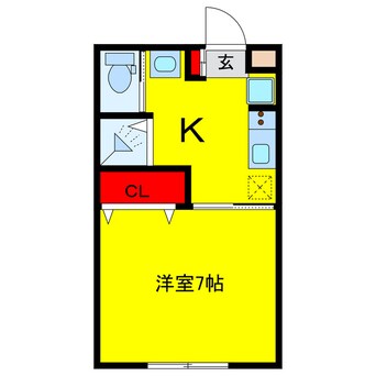 間取図 内房線/五井駅 徒歩20分 2階 築2年