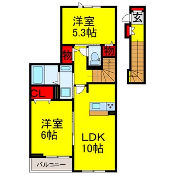 間取図 カエラ・シェリ