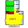 内房線/五井駅 徒歩16分 1階 築32年 1LDKの間取り