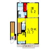 アルーシャ・I 1LDKの間取り