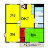 内房線/姉ケ崎駅 徒歩31分 2階 築29年 3DKの間取り