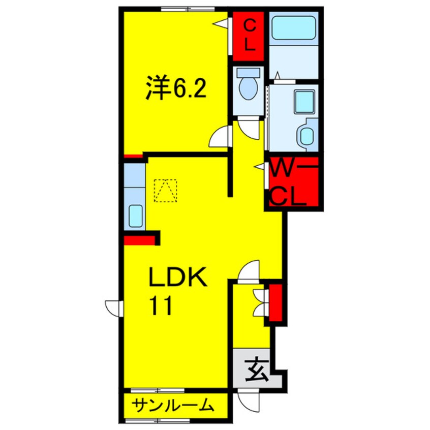 間取図 内房線/姉ケ崎駅 徒歩18分 1階 1年未満