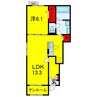 ルミエールB 1LDKの間取り