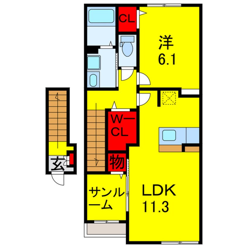 間取図 内房線/姉ケ崎駅 徒歩26分 2階 1年未満