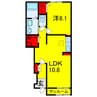 キャトル・セゾンⅡ 1LDKの間取り