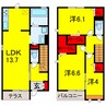 内房線/八幡宿駅 徒歩21分 1-2階 1年未満 3LDKの間取り