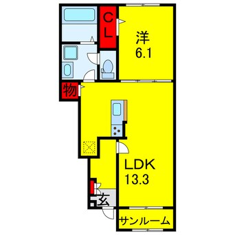 間取図 内房線/姉ケ崎駅 徒歩18分 1階 1年未満