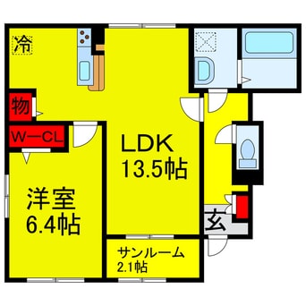 間取図 ベリッシモ　ソーレ