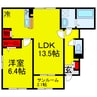 ベリッシモ　ソーレ 1LDKの間取り