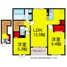グレイスレジデンス 2LDKの間取り