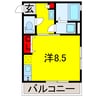 クラシア姉崎 1Rの間取り