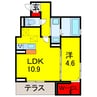 レ・セーナ八幡 1LDKの間取り