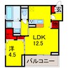 レ・セーナ八幡 1LDKの間取り