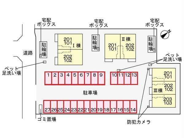 駐車場　敷地図　 ドリーマーⅠ