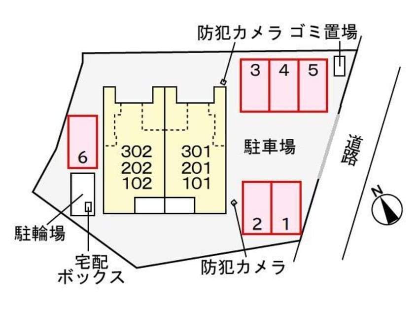 駐車場　敷地図 アヴァンセⅢ
