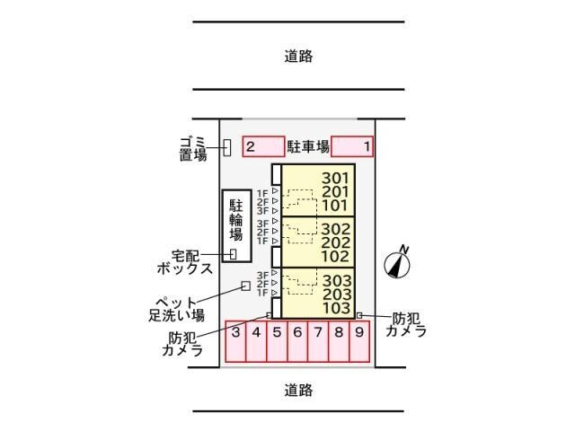 敷地図　イメージ デルーナⅠ