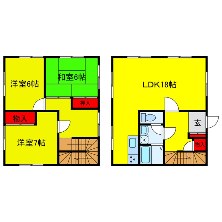 間取図 緑区大椎町貸家