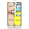 ルミエール扶桑 2LDKの間取り