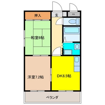 間取図 サンシティー中ノ宮Ｂ