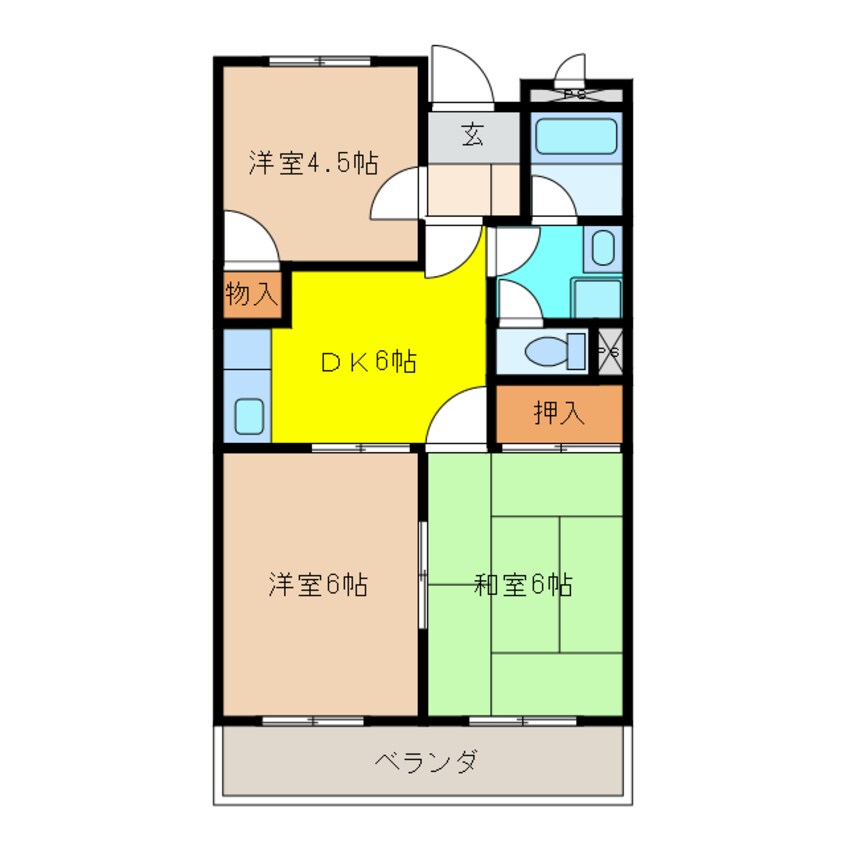 間取図 Sunshain南志水