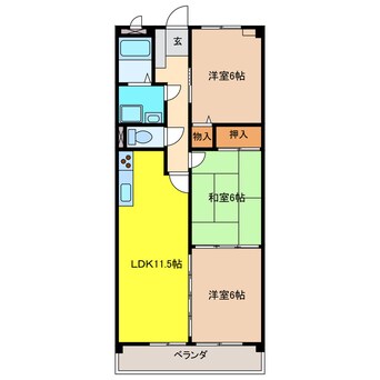 間取図 ラクール中切