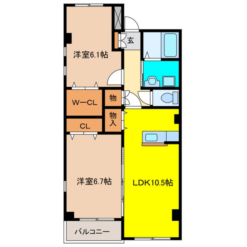 間取図 コーポラス２さわき