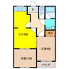 サンシャイン上坂 2DKの間取り