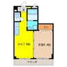 グレイスコート 1DKの間取り
