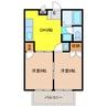 アムール２１ 2DKの間取り