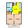 ファミール日比野 2DKの間取り