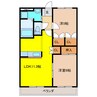 メゾンフリージア 2LDKの間取り