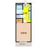 アイサンハイム 1Kの間取り