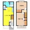 Branche柏森Ⅱ 2LDKの間取り