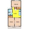 メゾン高羽 3DKの間取り
