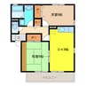 オーク 2DKの間取り