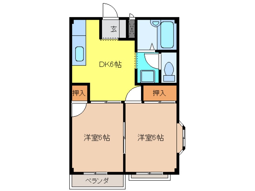 間取図 コーポ大森Ⅱ