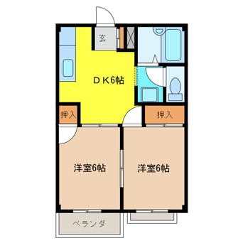 間取図 コーポ大森Ⅱ
