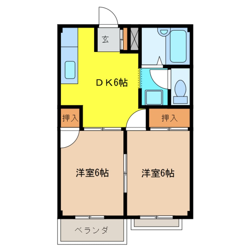 間取図 コーポ大森Ⅱ