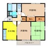 アーバンハイツ 3DKの間取り