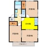 サンディーヌ 3DKの間取り