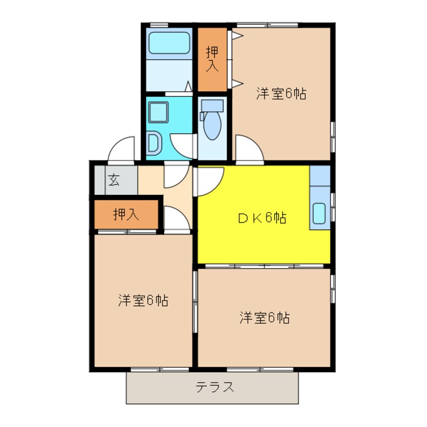 間取図 ドルフ西北野Ⅱ