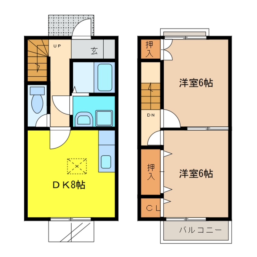 間取図 デュープ竹田A棟