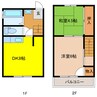 キャナル・ワン　A 2DKの間取り