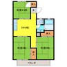 サンシャイン今枝 3DKの間取り